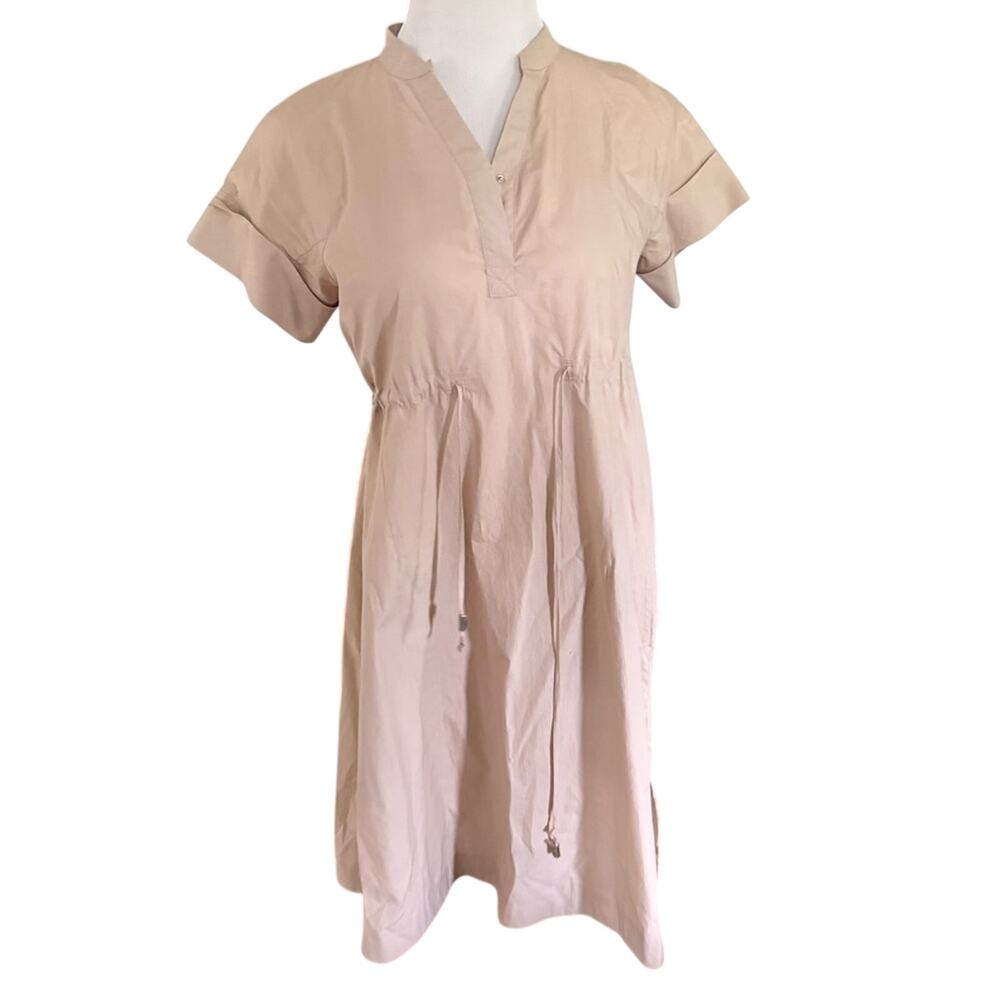 MaxMara Womens Small Light Beige Midi Dress
